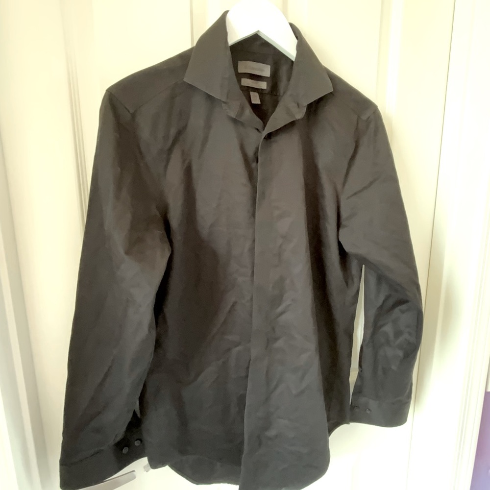 Calvin Klein black button-up